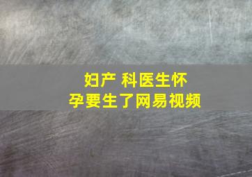 妇产 科医生怀孕要生了网易视频